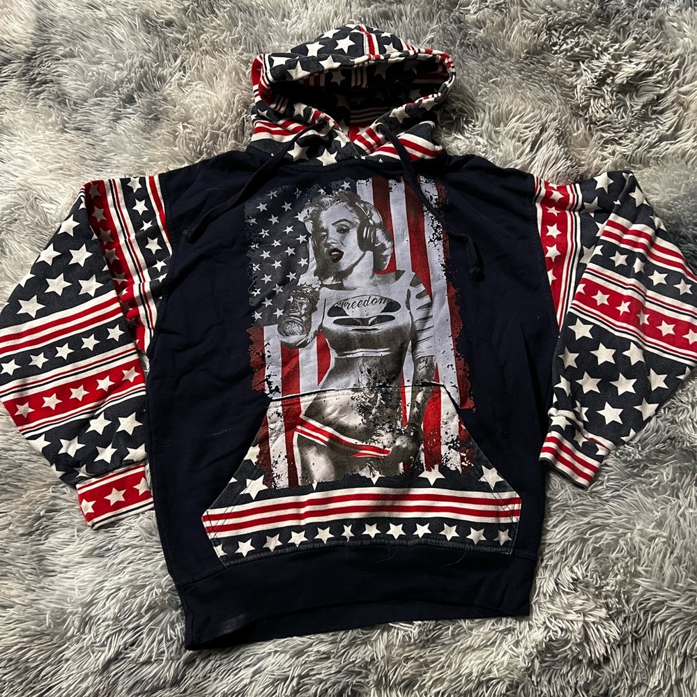 Patriotic Marilyn Monroe Hoodie🇺🇸